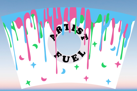 Artist Fuel Paint Drip Starbucks Cup SVG: Graphics & Print Templates