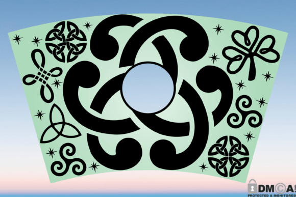 Celtic Knot Symbol Starbucks Cup SVG: Graphics & Print Templates