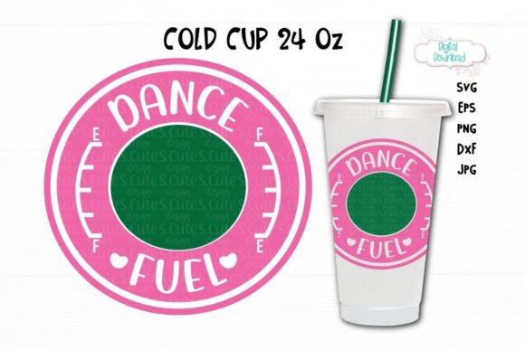 Cold Cup Ring 24 Oz: Dance Fuel Cup SVG Graphics & Illustrations