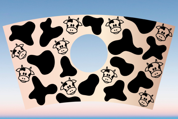 Cow Print Pattern Starbucks Hot Cup SVG: Graphics & Print Templates