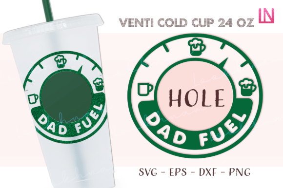 Dad Fuel Border Ring SVG: Graphics for Crafts & Local Branding