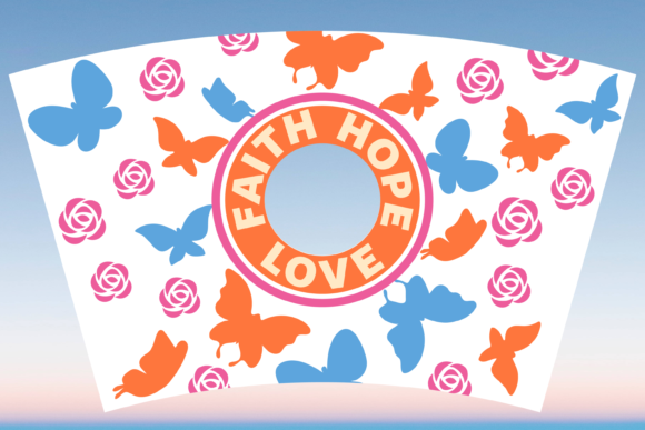 Faith Hope Love Boho Starbucks Cup SVG Graphics