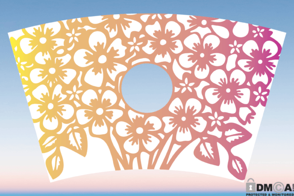 Floral Bouquet Starbucks 24oz Cup SVG: Graphics & Print Templates