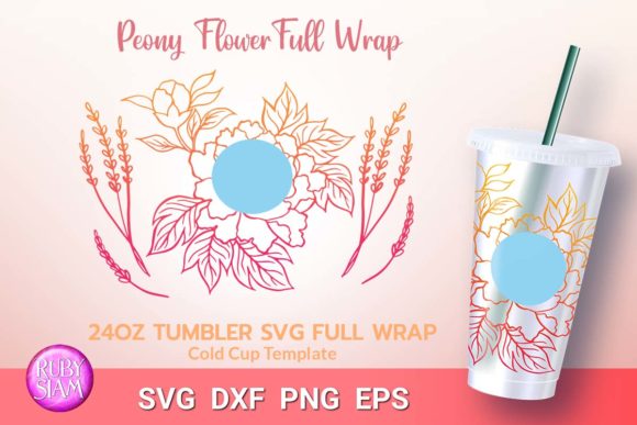 Floral Cold Cup SVG: Crafts & Graphics for Handmade Brands
