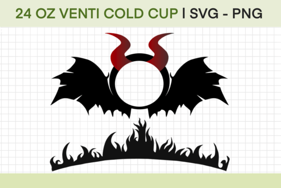 Halloween Lucifer 24oz Cold Cup Graphics for Crafts