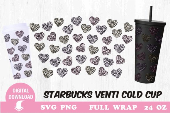 Hearts. Tumbler SVG. Leopard Heart — Graphics & Print Templates