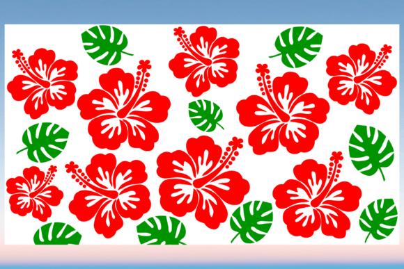 Hibiscus Monstera SVG: Graphics & Print Templates