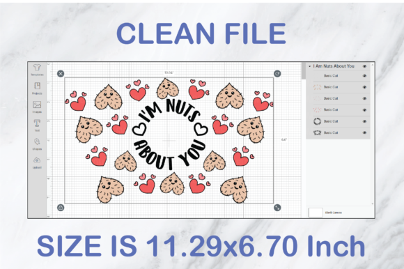 I’m Nuts About You Full Wrap Tumbler SVG: Graphics & Print Templates