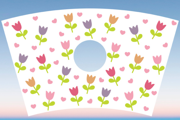 Love Tulips Spring Starbucks Cup Svg: Graphics & Print Templates