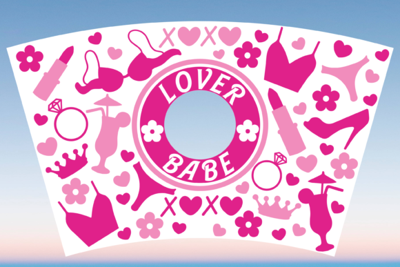 Lover Babe Valentines Starbucks Cup SVG: Graphics & Print Templates