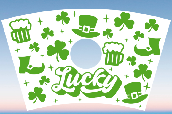 Lucky St Patricks Day Starbucks Cup Svg: Graphics & Print Templates