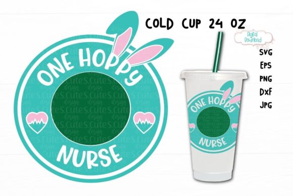 One Hoppy Nurse Cup SVG: Graphics & Illustrations