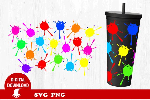 Paint. Tumbler SVG: Spots & Cat Graphics