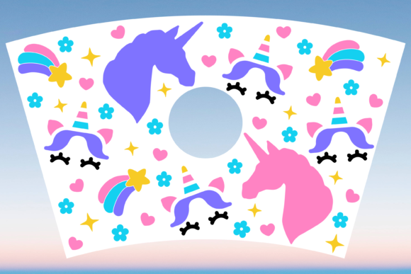 Rainbows Unicorn Starbucks Cup SVG: Graphics & Print Templates