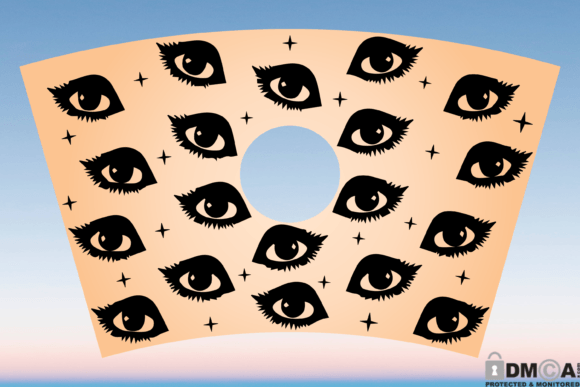Sexy Eyes Thick Lash Starbucks Cup SVG: Graphics & Print Templates