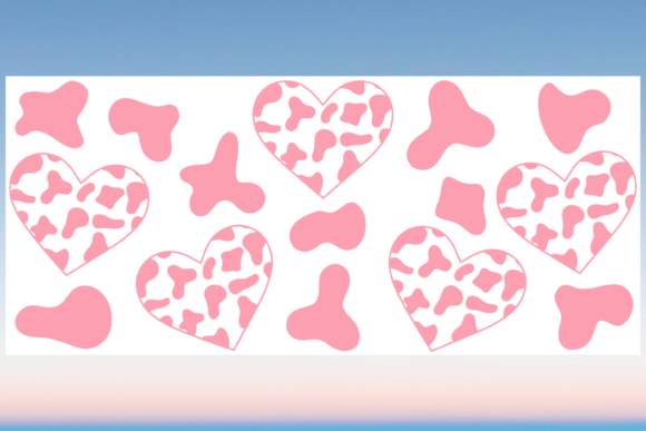 Strawberry Cow Print Libbey Wrap Cup SVG: Graphics & Print Templates