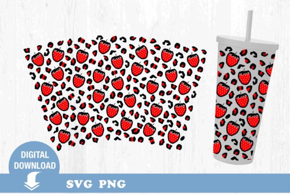 Strawberry SVG Graphics for Print Templates