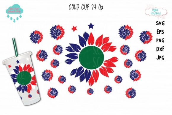 Sunflower Flag Cup SVG: Graphics & Illustrations for Local Brands
