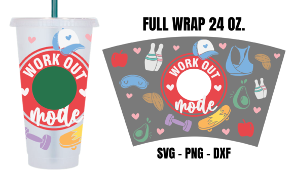 Workout Mode Starbucks Cup SVG: Graphics for Crafts & Content